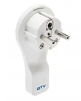 Вилка электрическая, 16А, 250V, без провода, угловая, плоская, белая — купить оптом и в розницу в интернет магазине GTV-Meridian.